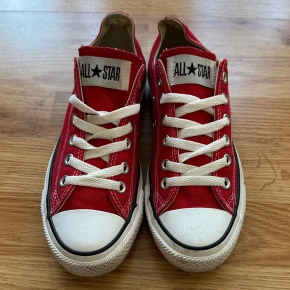 Red Converse Sneakers - Size 7 - Picture 5 of 10
